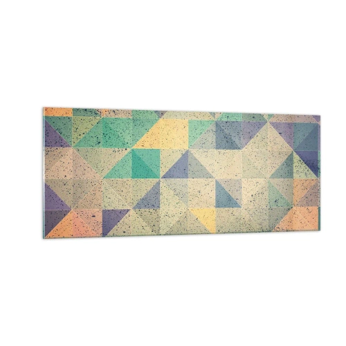 Glasbild - Bild auf glas - Republik der Dreiecke - 100x40 cm