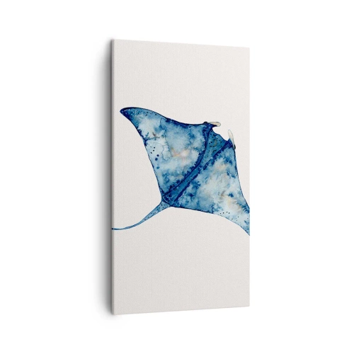 Bild auf Leinwand - Leinwandbild - Leben im Blau - 45x80 cm