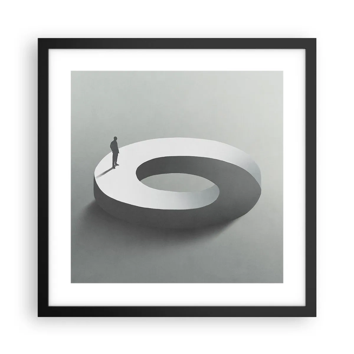 Poster in einem schwarzem Rahmen - Und wie soll man davon klug werden - 40x40 cm