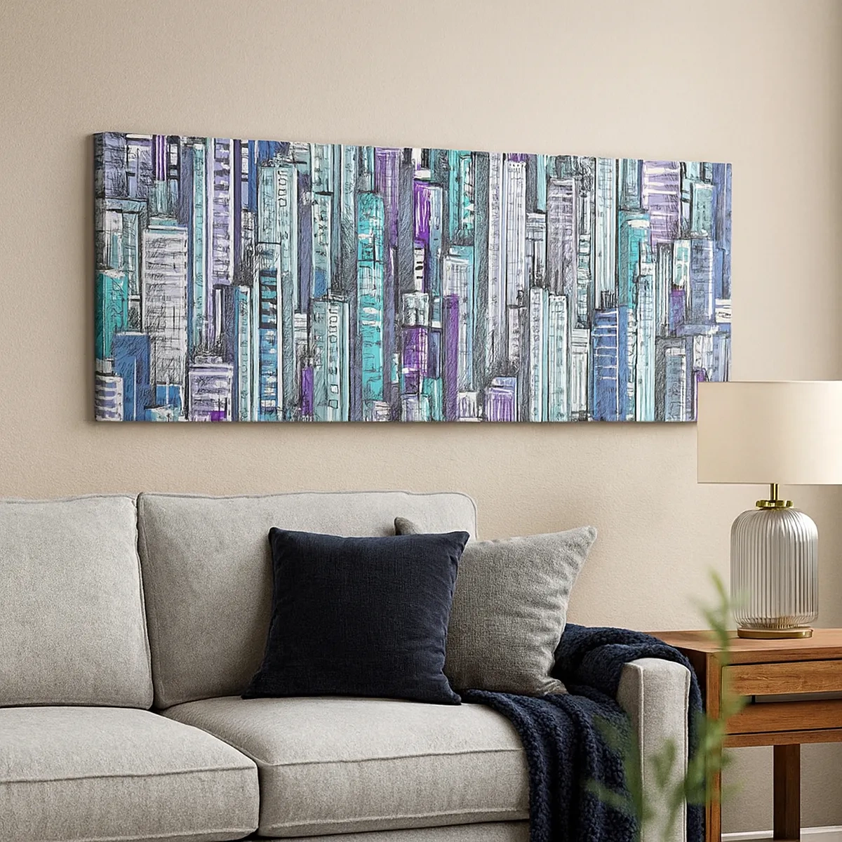 Bild auf Leinwand - Leinwandbild - Bläulich von dem Himmel - 30x30 cm