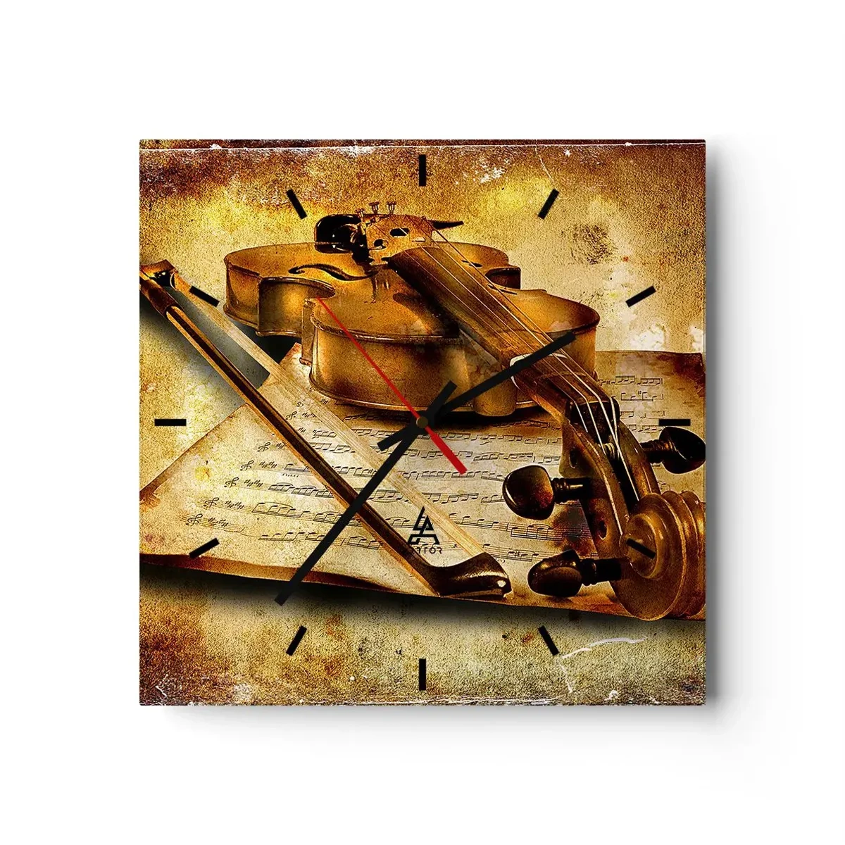 Wanduhr - Glasuhr - Ein Virtuose dringend benötigt - 40x40 cm