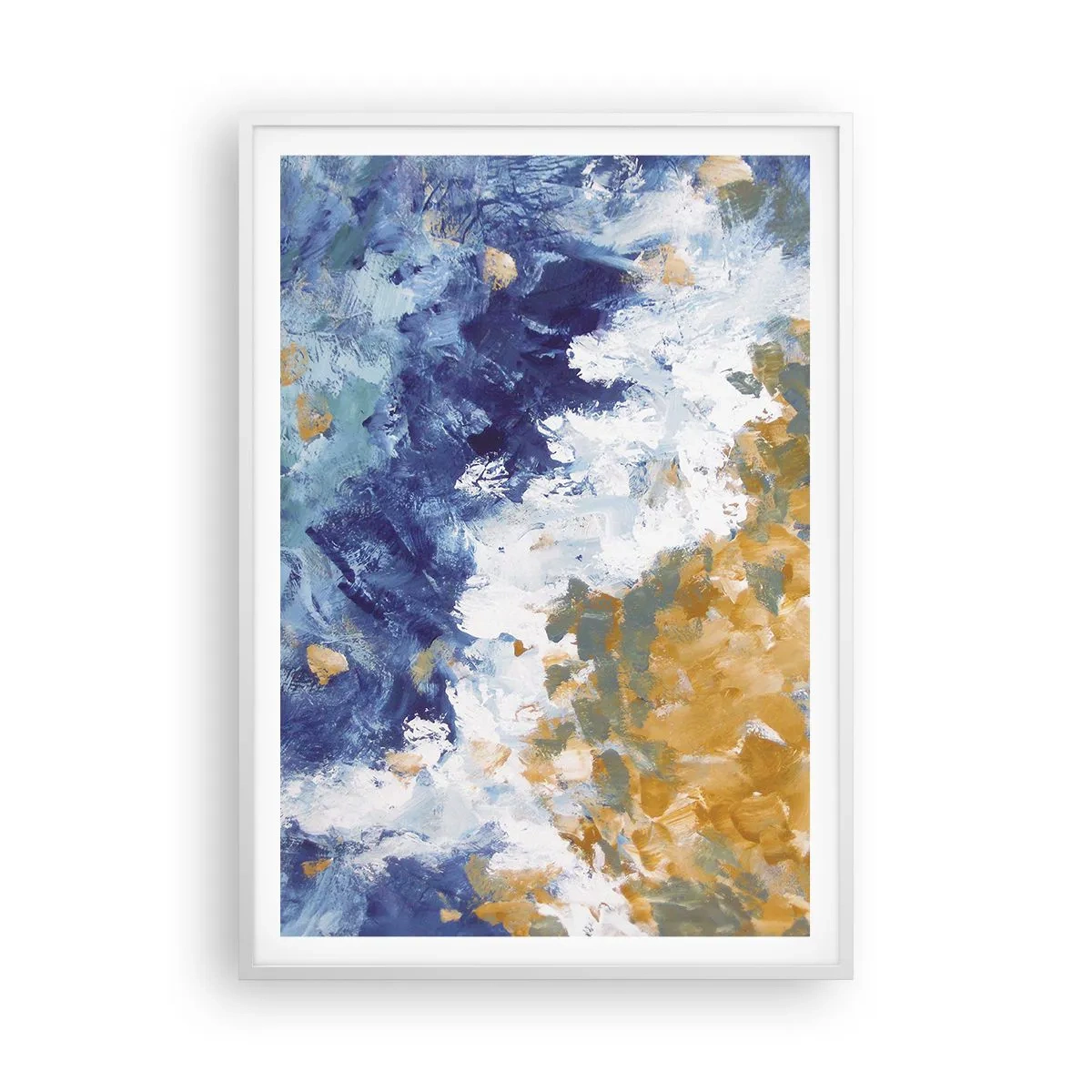 Poster in einem weißen Rahmen - Tanz der Naturelemente - 70x100 cm