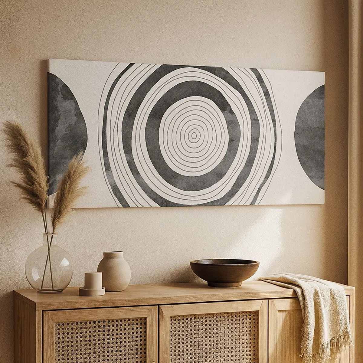 Bild auf Leinwand - Leinwandbild - Wichtig ist, was dazwischen liegt - 100x40 cm