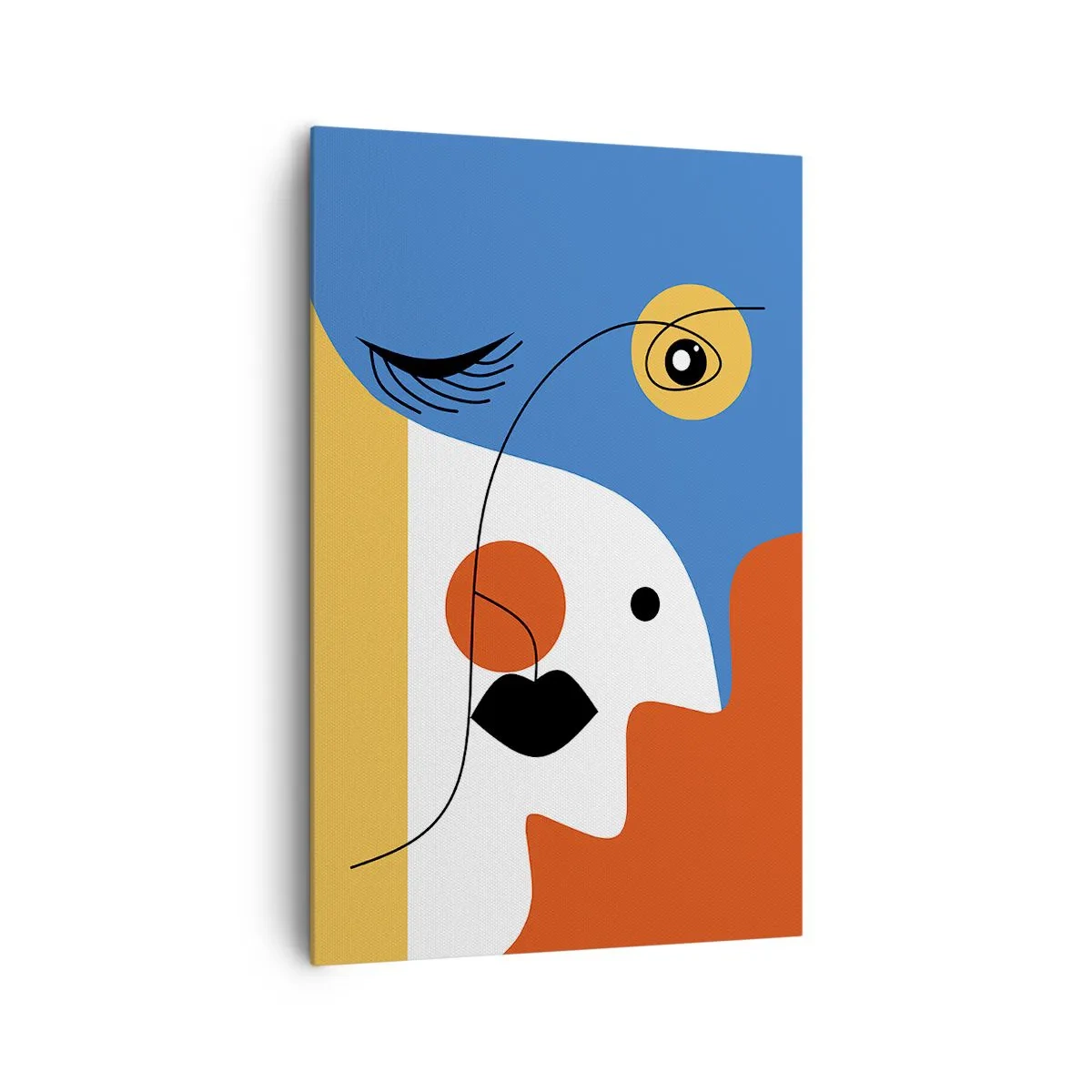 Bild auf Leinwand - Leinwandbild - Dekonstruiertes Porträt - 80x120 cm