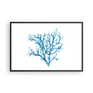 Poster in einem schwarzem Rahmen - Nautisches Filigran - 91x61 cm