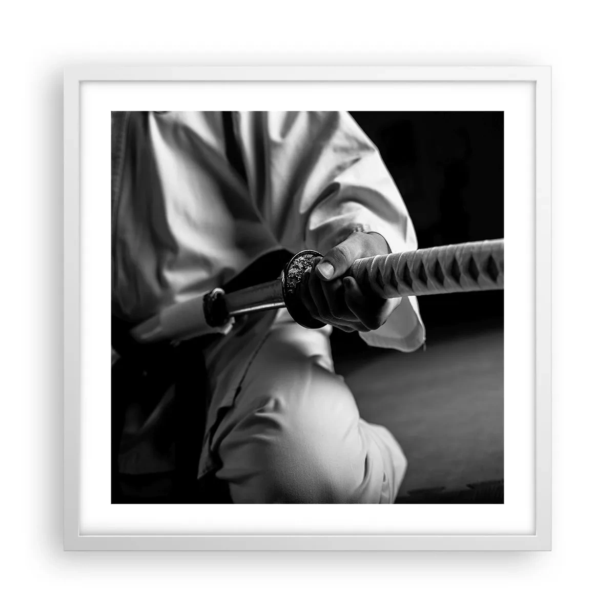 Poster in einem weißen Rahmen - Kriegerseele - 50x50 cm