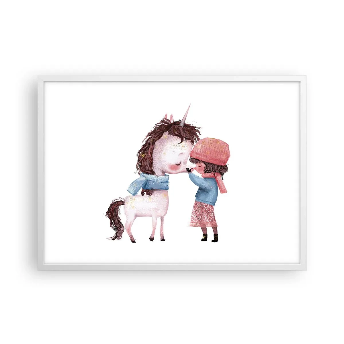 Poster in einem weißen Rahmen - Ein Wintermärchen - 70x50 cm