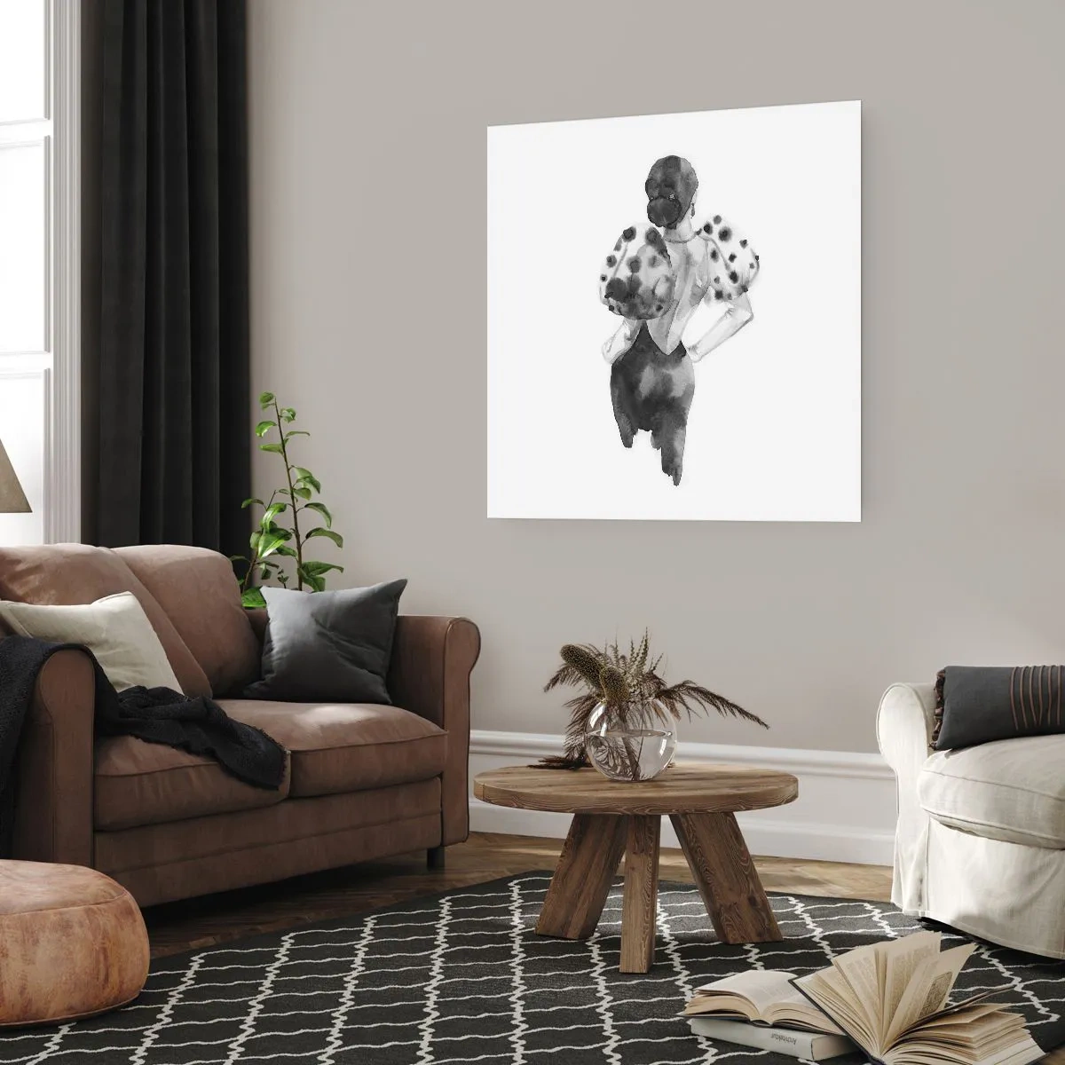 Poster - Sie ging direkt vorbei - 60x60 cm