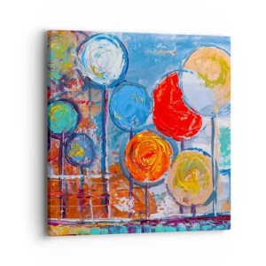 Bild auf Leinwand - Leinwandbild - Wunder am Stiel - 40x40 cm