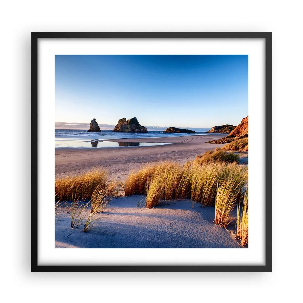 Poster in einem schwarzem Rahmen - Für Friedenssuchende - 50x50 cm