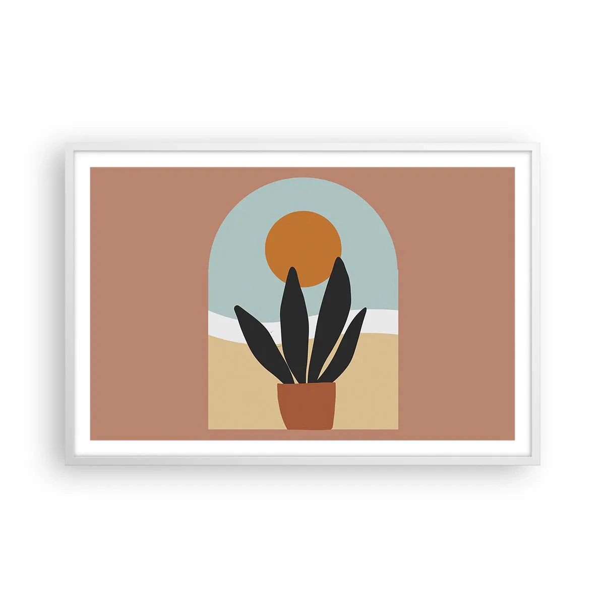 Poster in einem weißen Rahmen - Kleine Freuden - 91x61 cm