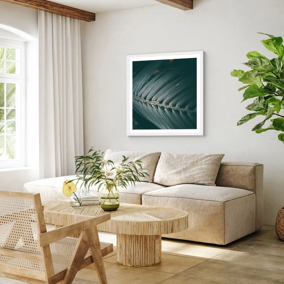 Poster in einem weißen Rahmen - Die Präzision der Natur - 60x60 cm