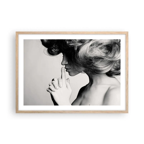 Poster in einem Rahmen aus heller Eiche - Auf sich selbst hören - 70x50 cm