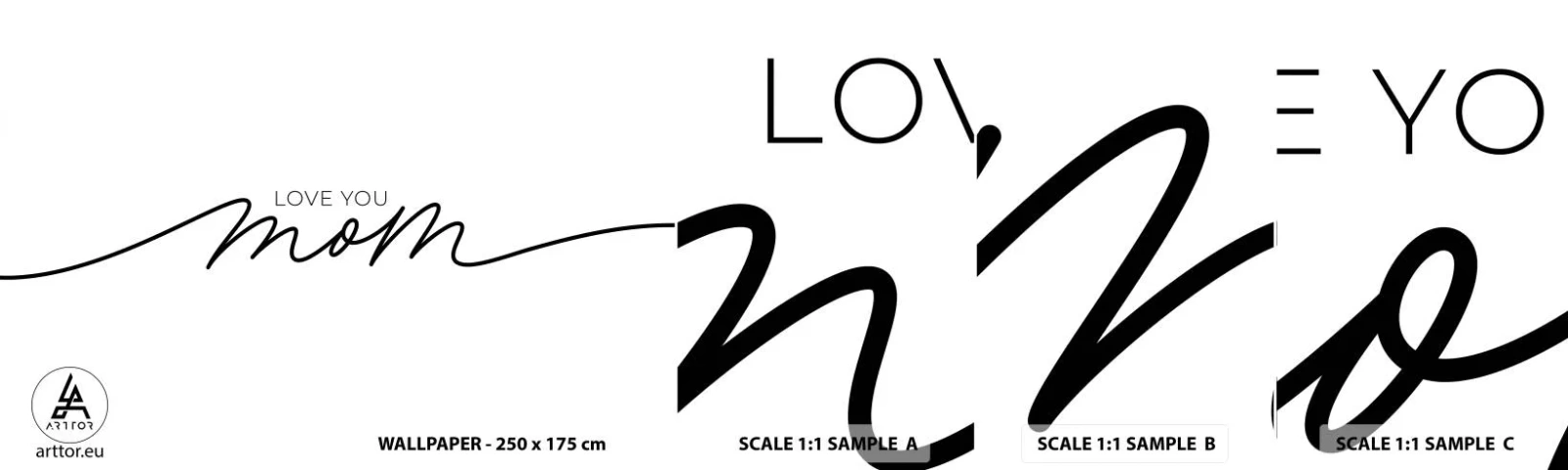 Fototapeten Muster Selbstklebend Deluxe Sticker - Große Emotionen - Typografie, Bejahung, Maxime - 100x30 cm