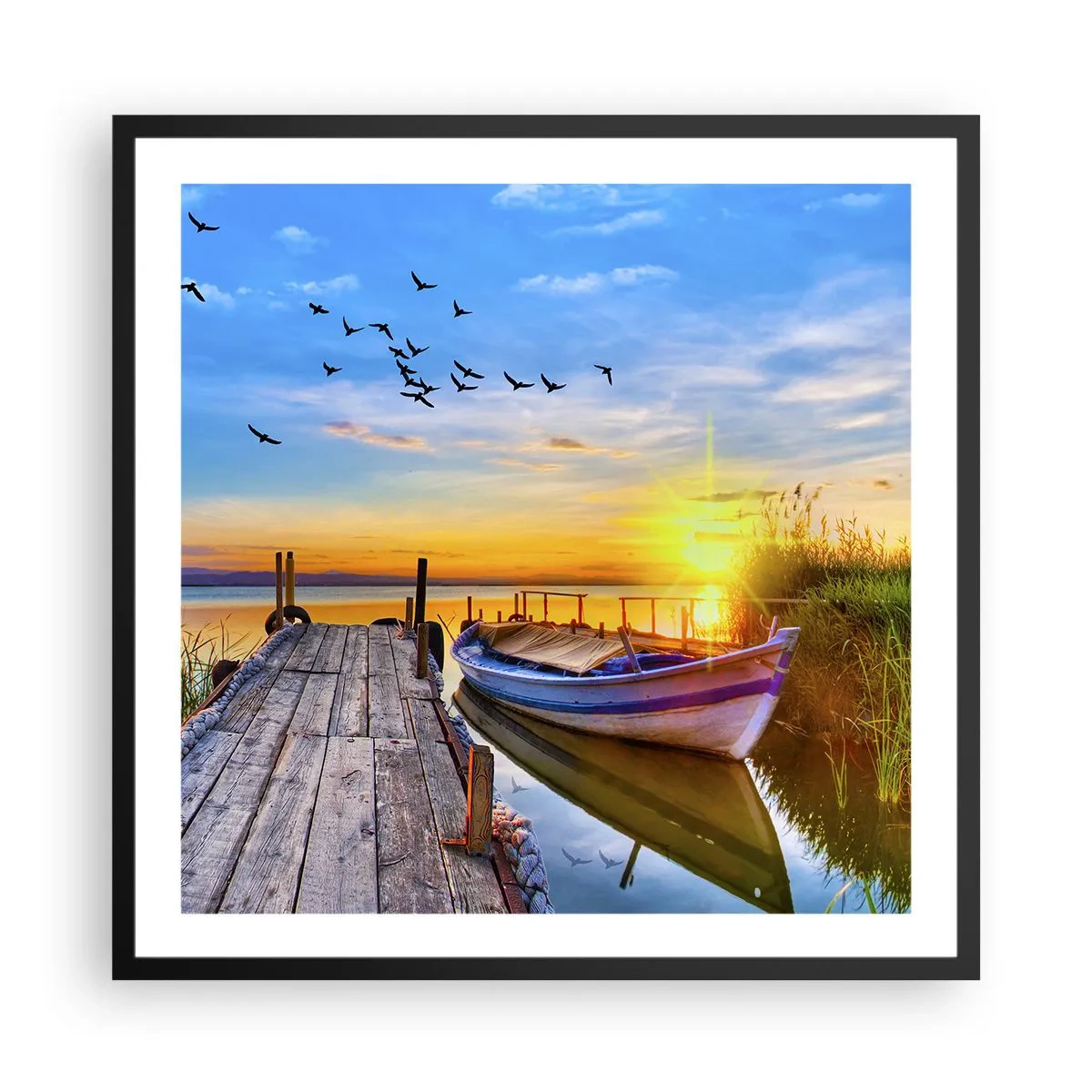 Poster in einem schwarzem Rahmen - Bis morgen - 60x60 cm