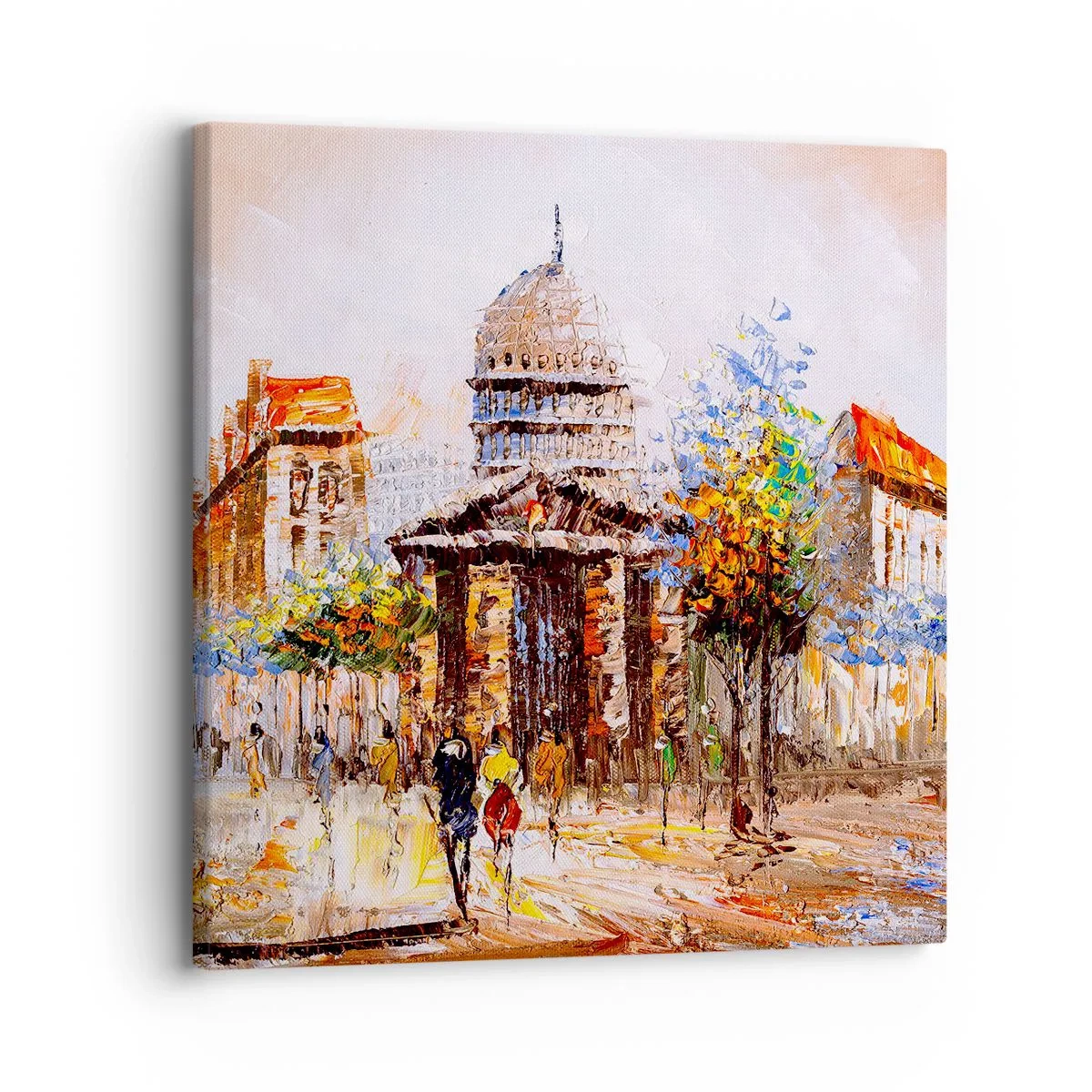 Bild auf Leinwand - Leinwandbild - Pariser Spaziergang - 30x30 cm