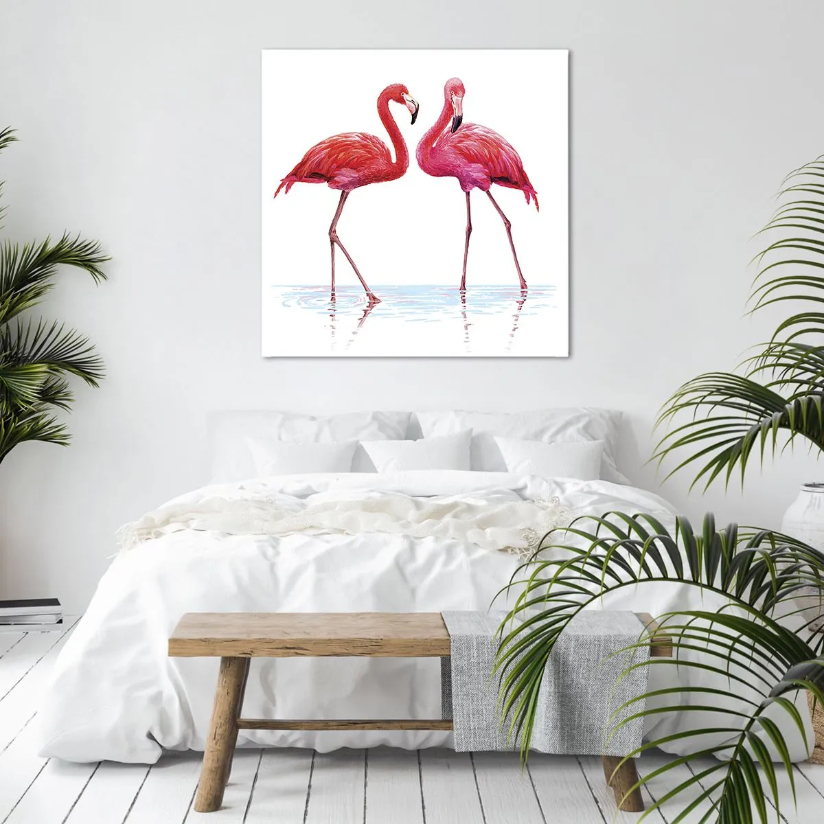 Bild auf Leinwand - Leinwandbild - Rosa randez-vous - 30x30 cm