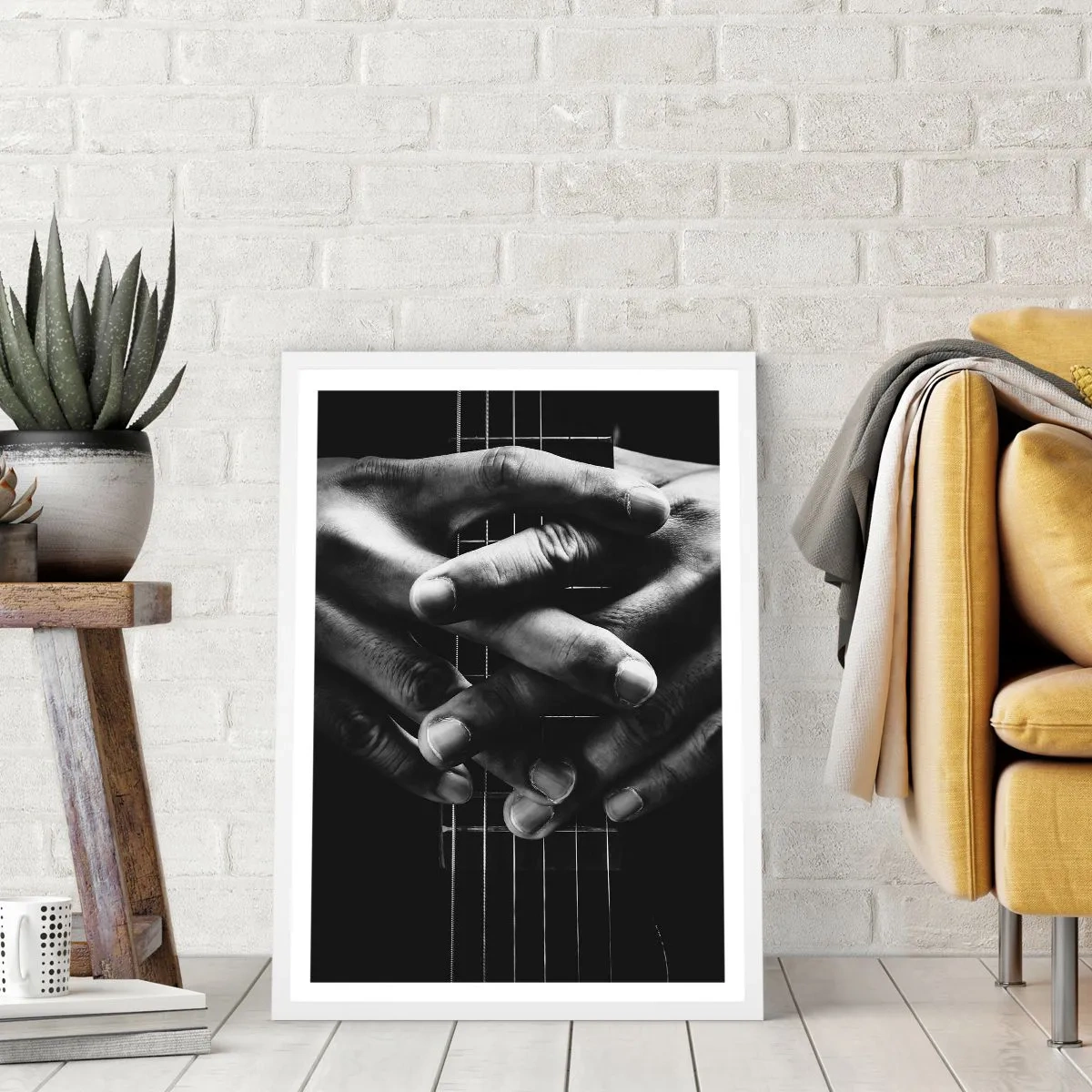 Poster in einem weißen Rahmen - Gebet des Künstlers - 40x50 cm