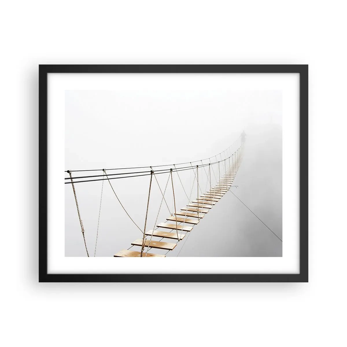 Poster in einem schwarzem Rahmen - Wohin wird es dich führen? - 50x40 cm