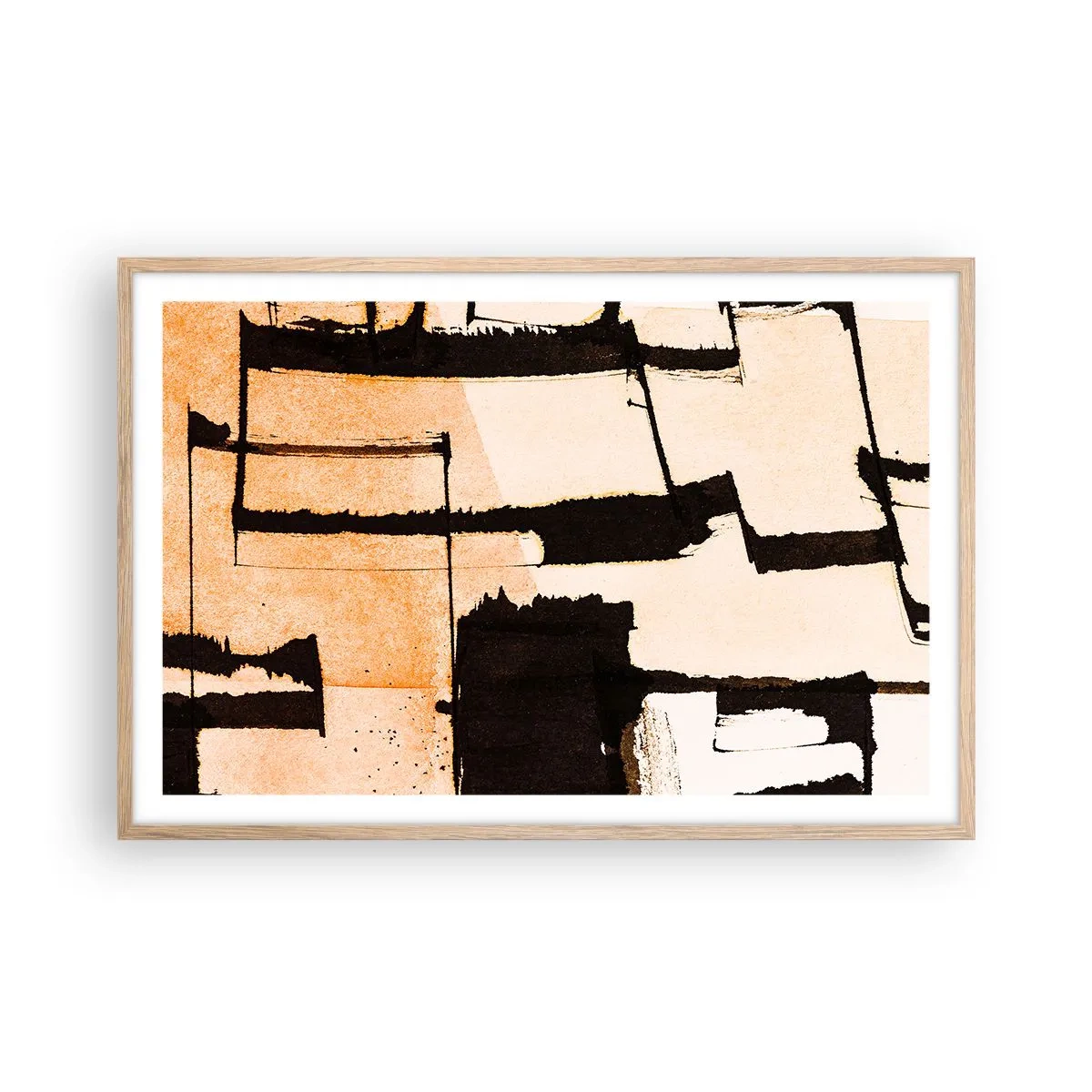 Poster in einem Rahmen aus heller Eiche - Also doch Ordnung - 91x61 cm