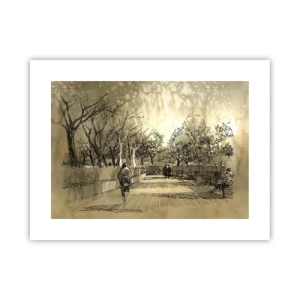 Poster - Ein Moment mit einer Feder angehalten - 40x30 cm