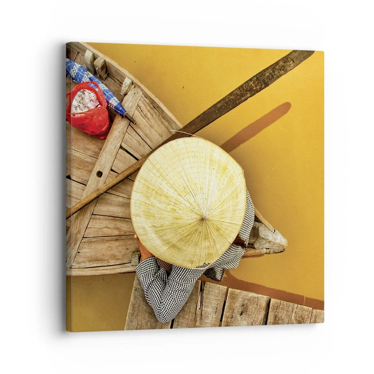 Bild auf Leinwand - Leinwandbild - Leben am Gelben Fluss - 30x30 cm