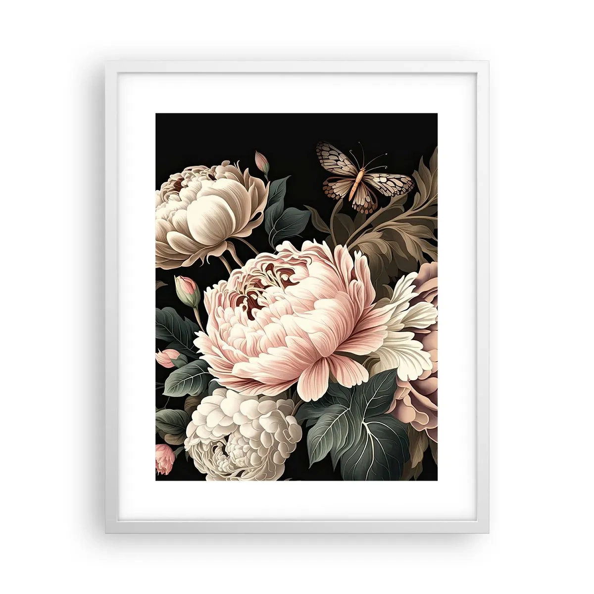 Poster in einem weißen Rahmen - Im Barockstil - 40x50 cm