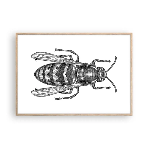 Poster in einem Rahmen aus heller Eiche - Von einem Insektenplaneten - 100x70 cm