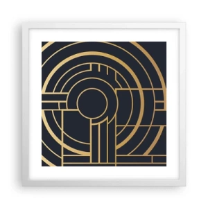 Poster in einem weißen Rahmen - Wendungen der Dinge - 40x40 cm