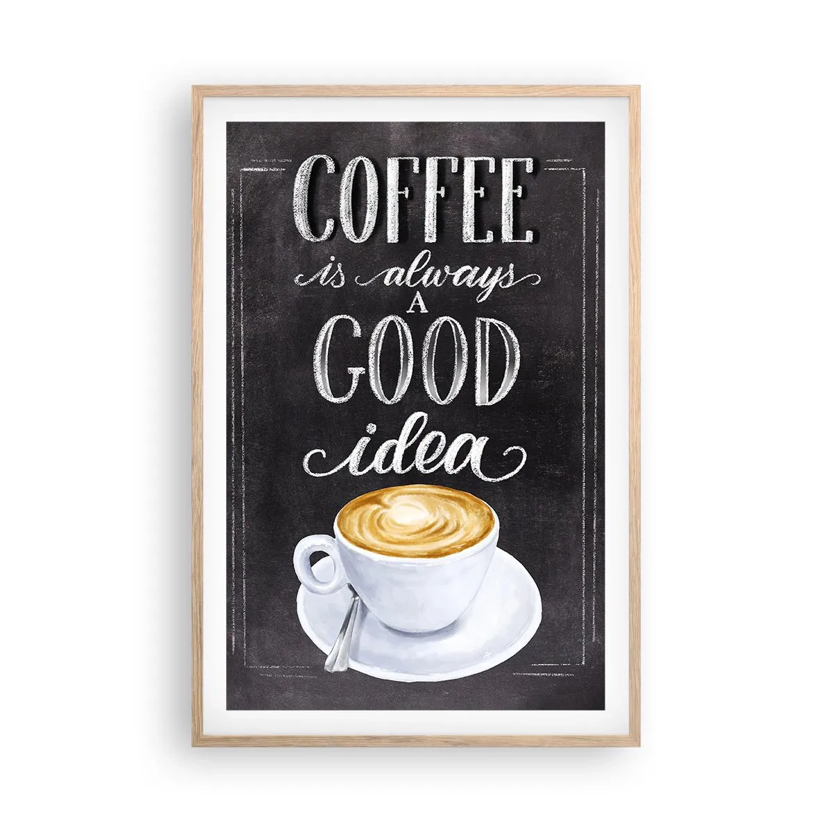 Poster in einem Rahmen aus heller Eiche - Natürlich! - 61x91 cm