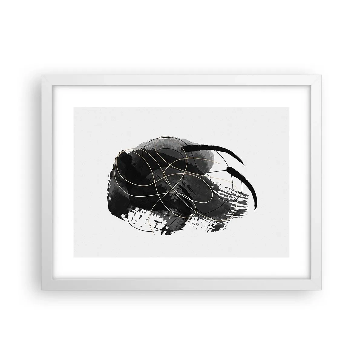 Poster in einem weißen Rahmen - Aus Schwarz entstanden - 40x30 cm