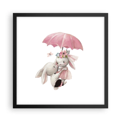 Poster in einem schwarzem Rahmen - Das ist eben Liebe - 40x40 cm