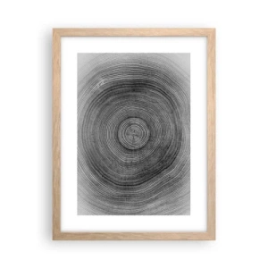 Poster in einem Rahmen aus heller Eiche - Zeichen der Zeit - 30x40 cm