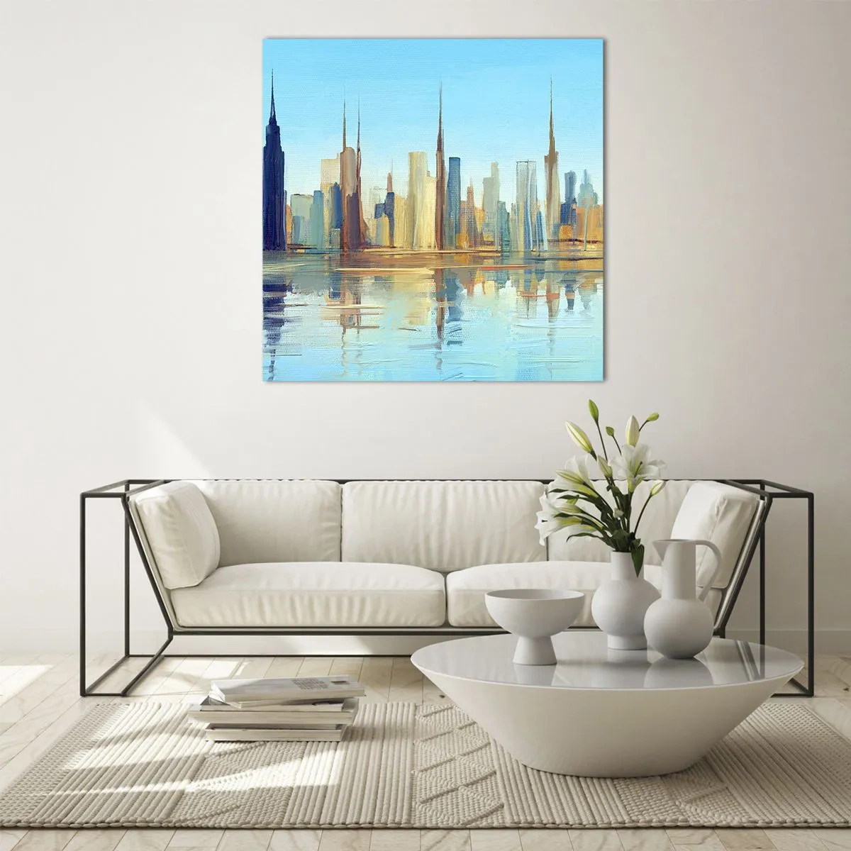 Glasbild - Bild auf glas - Sonnige Metropole - 60x60 cm