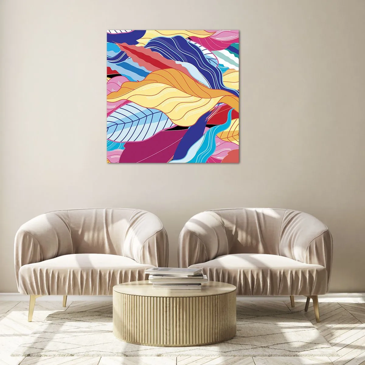 Glasbild - Bild auf glas - Buntes Durcheinander - 60x60 cm