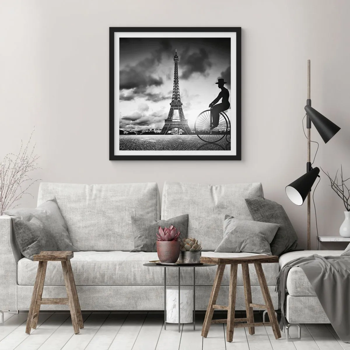 Poster in einem schwarzem Rahmen - Sehnsucht nach Belle Epoque - 50x50 cm