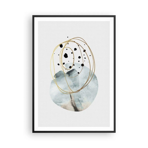 Poster in einem schwarzem Rahmen - Vom Weltraum umarmt - 70x100 cm