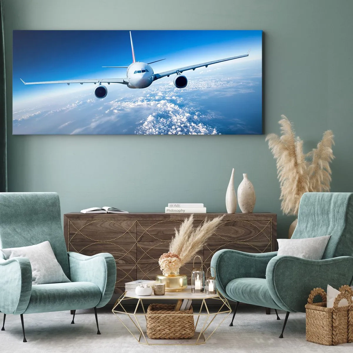Bild auf Leinwand - Leinwandbild - Ich fliege, weil ich es kann - 100x40 cm