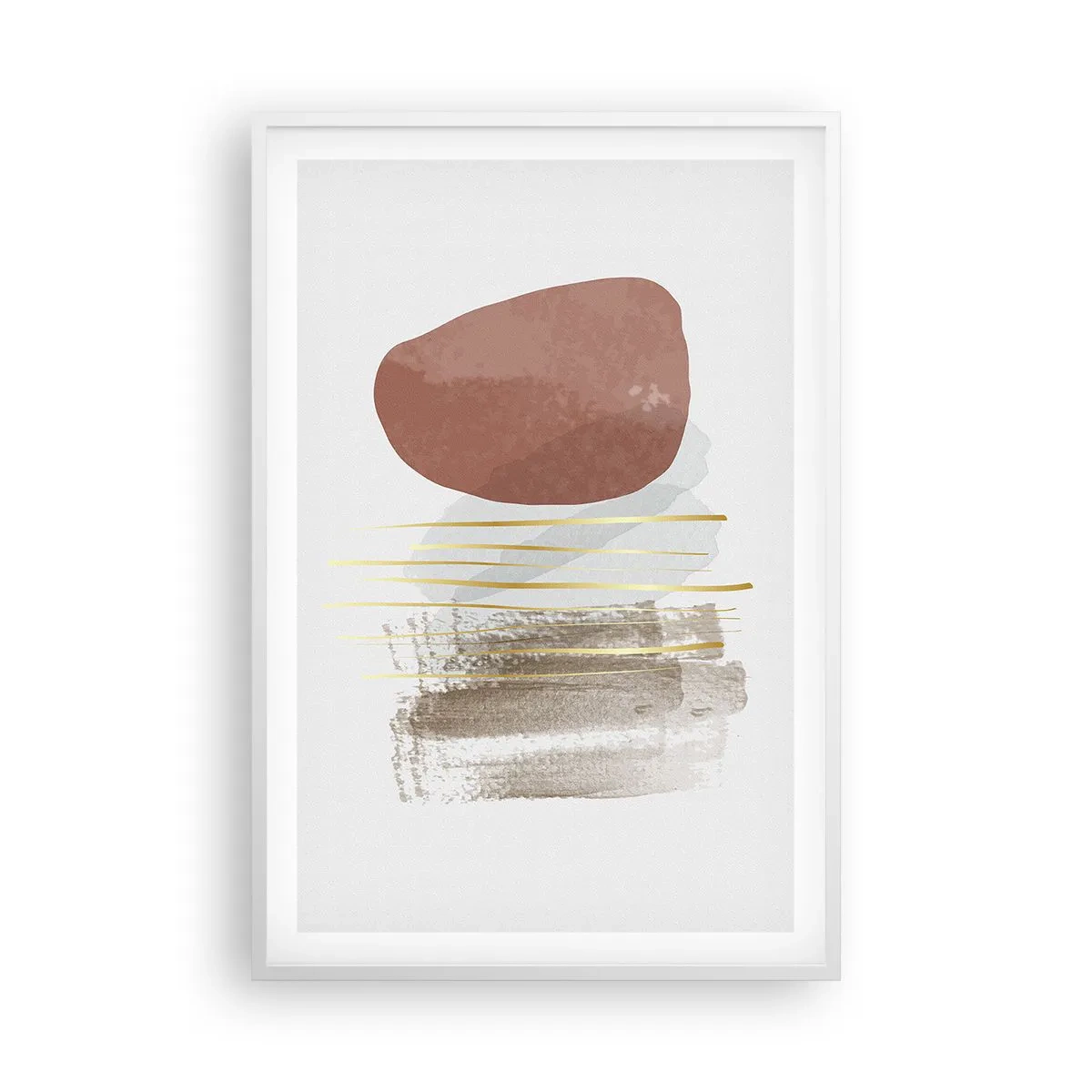 Poster in einem weißen Rahmen - Abstrakte Kolonnade - 61x91 cm