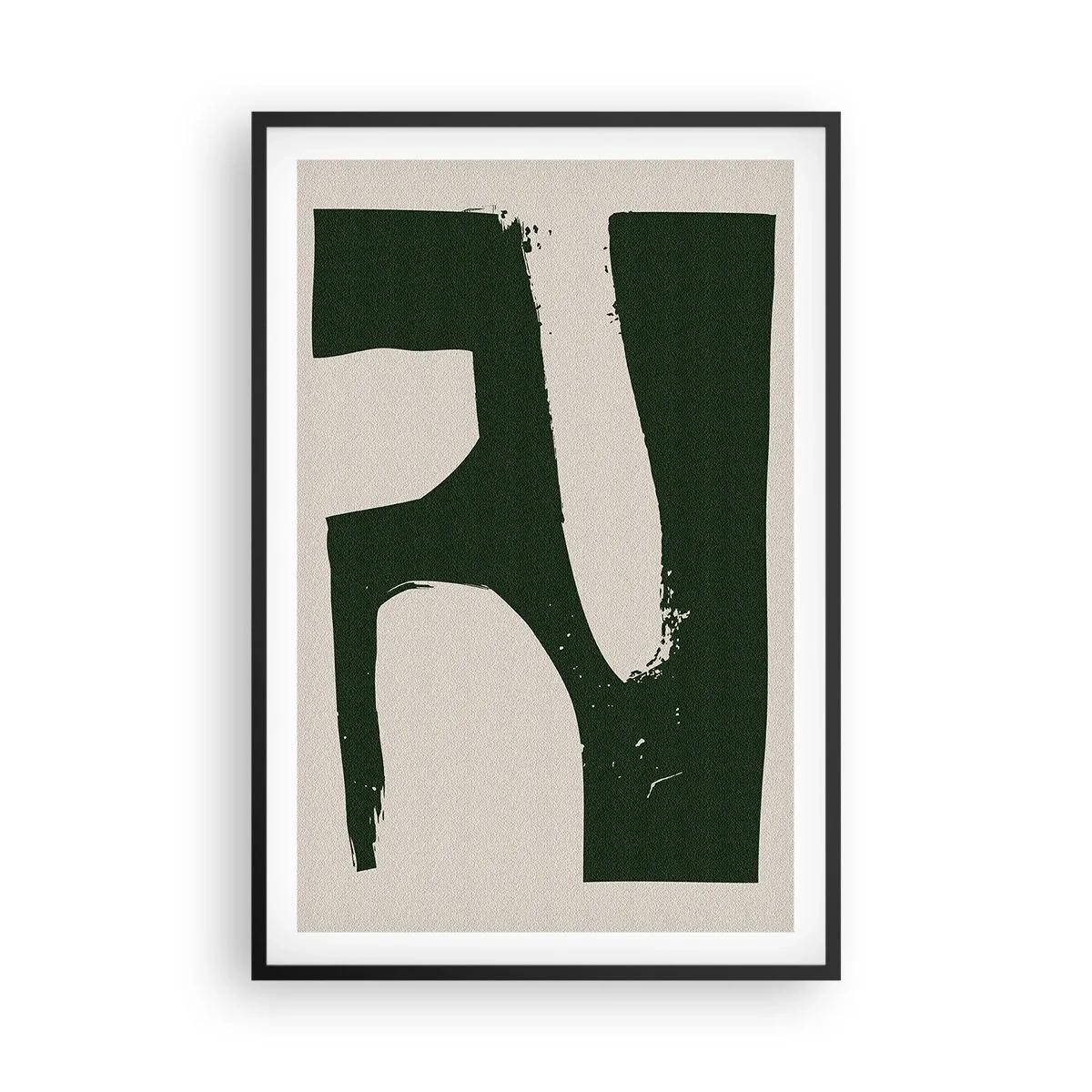 Poster in einem schwarzem Rahmen - Weiße Buchten - 61x91 cm