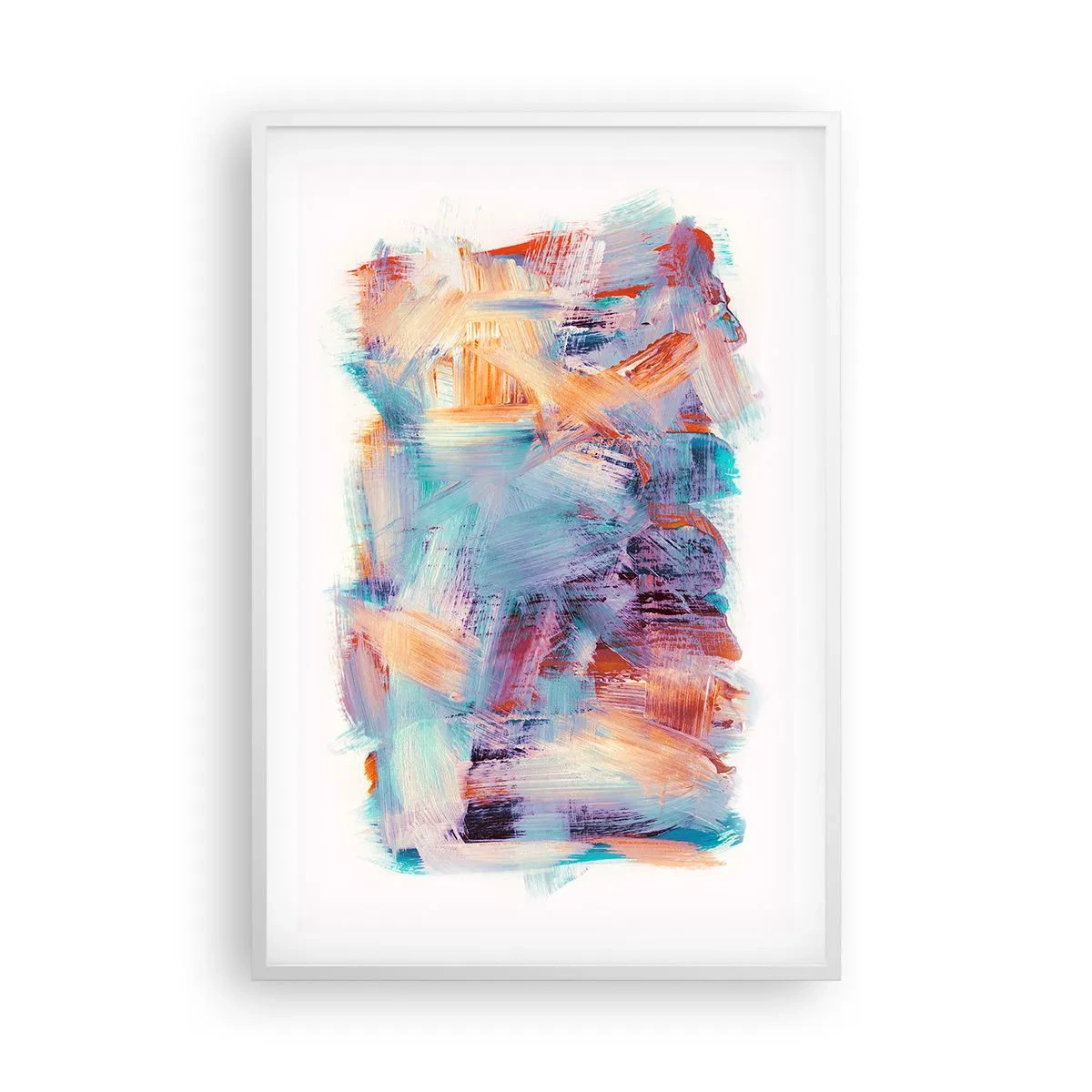 Poster in einem weißen Rahmen - Buntes Durcheinander - 61x91 cm