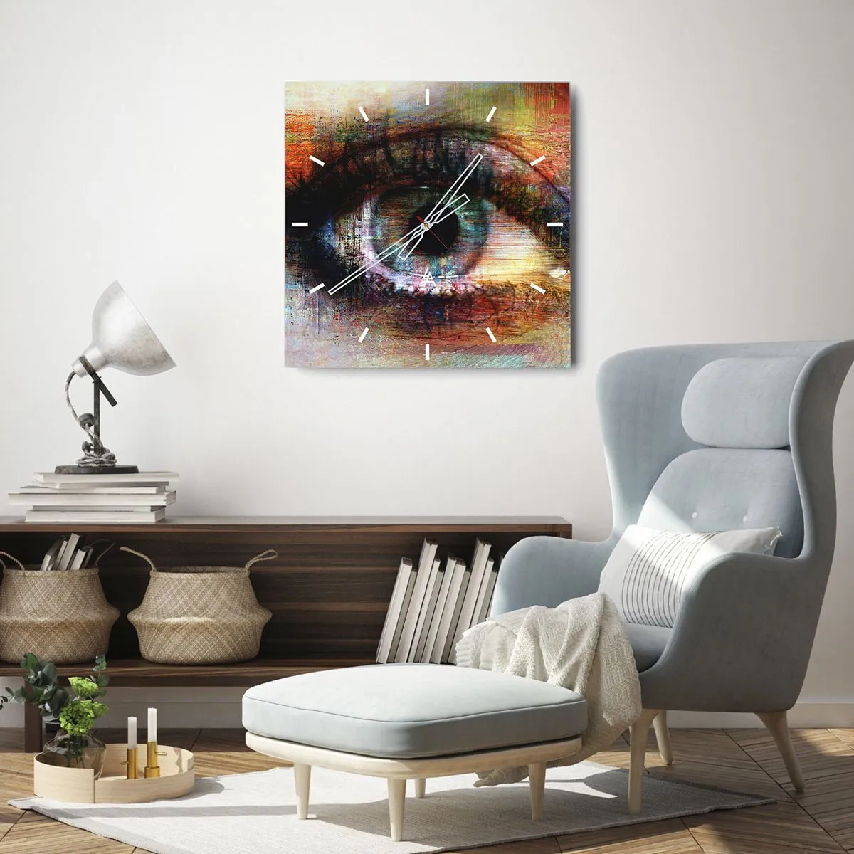 Wanduhr - Glasuhr - Du kannst in die Seele sehen - 40x40 cm