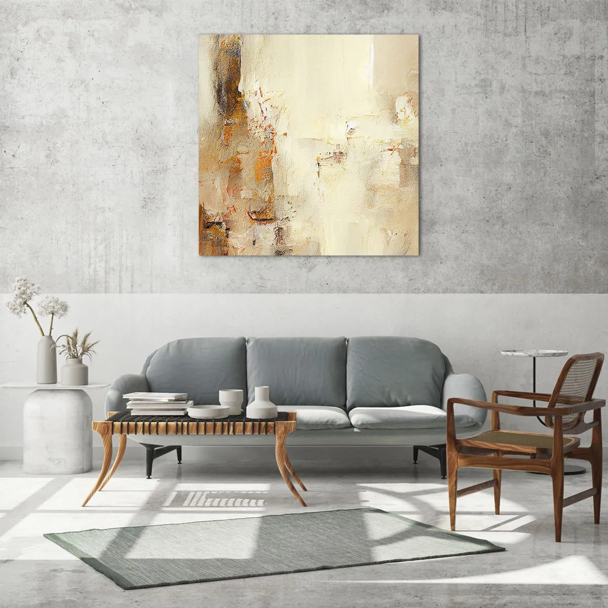 Glasbild - Bild auf glas - Seele aus Bernstein - 70x70 cm