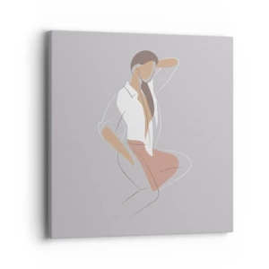 Bild auf Leinwand - Leinwandbild - Umriss der Anmut - 40x40 cm