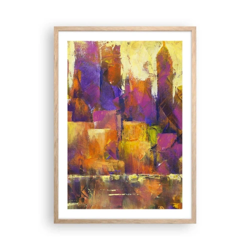 Poster in einem Rahmen aus heller Eiche - Metropolitische Komposition - 50x70 cm