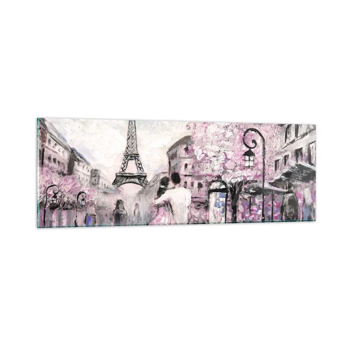 Glasbild - Bild auf glas - Wie man sich verlieben kann, ist nur in ... - 90x30 cm