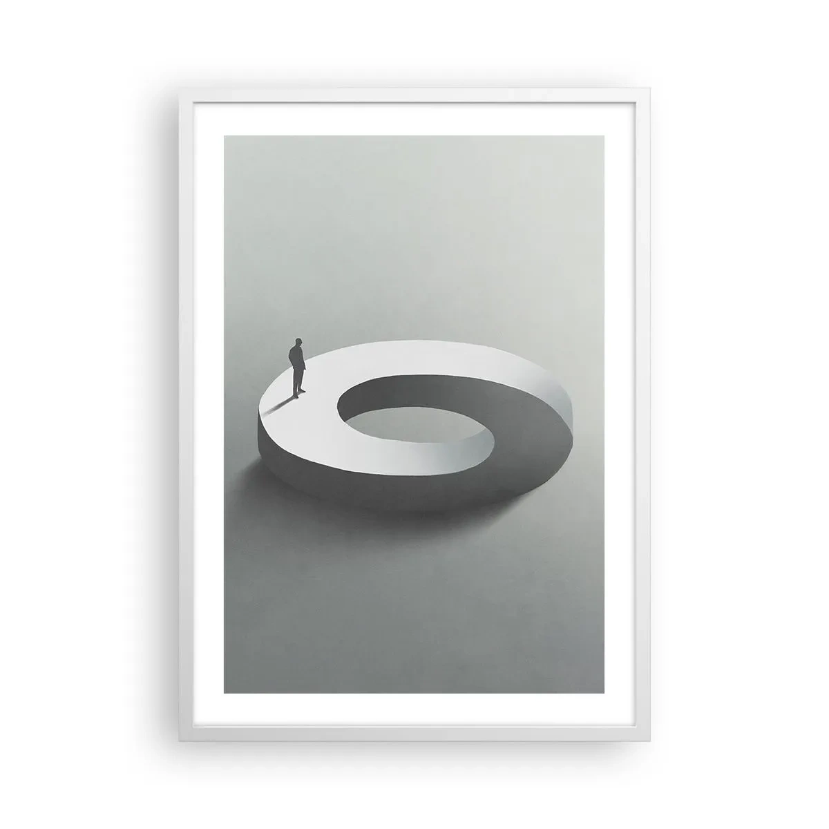 Poster in einem weißen Rahmen - Und wie soll man davon klug werden - 50x70 cm