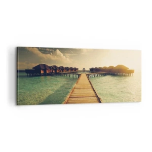 Bild auf Leinwand - Leinwandbild - Eine herzliche Einladung - 100x40 cm