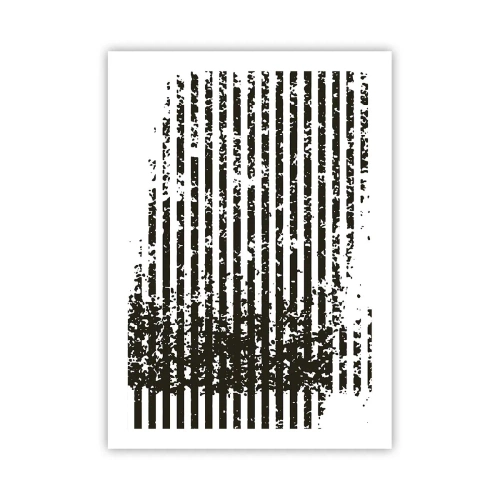 Poster - Abstraktes Muster mit Linien und Textur - 50x70cm - Rhythmus und Rauschen - Moderne Wanddekoration für Wohnzimmer und Schlafzimmer ARTTOR