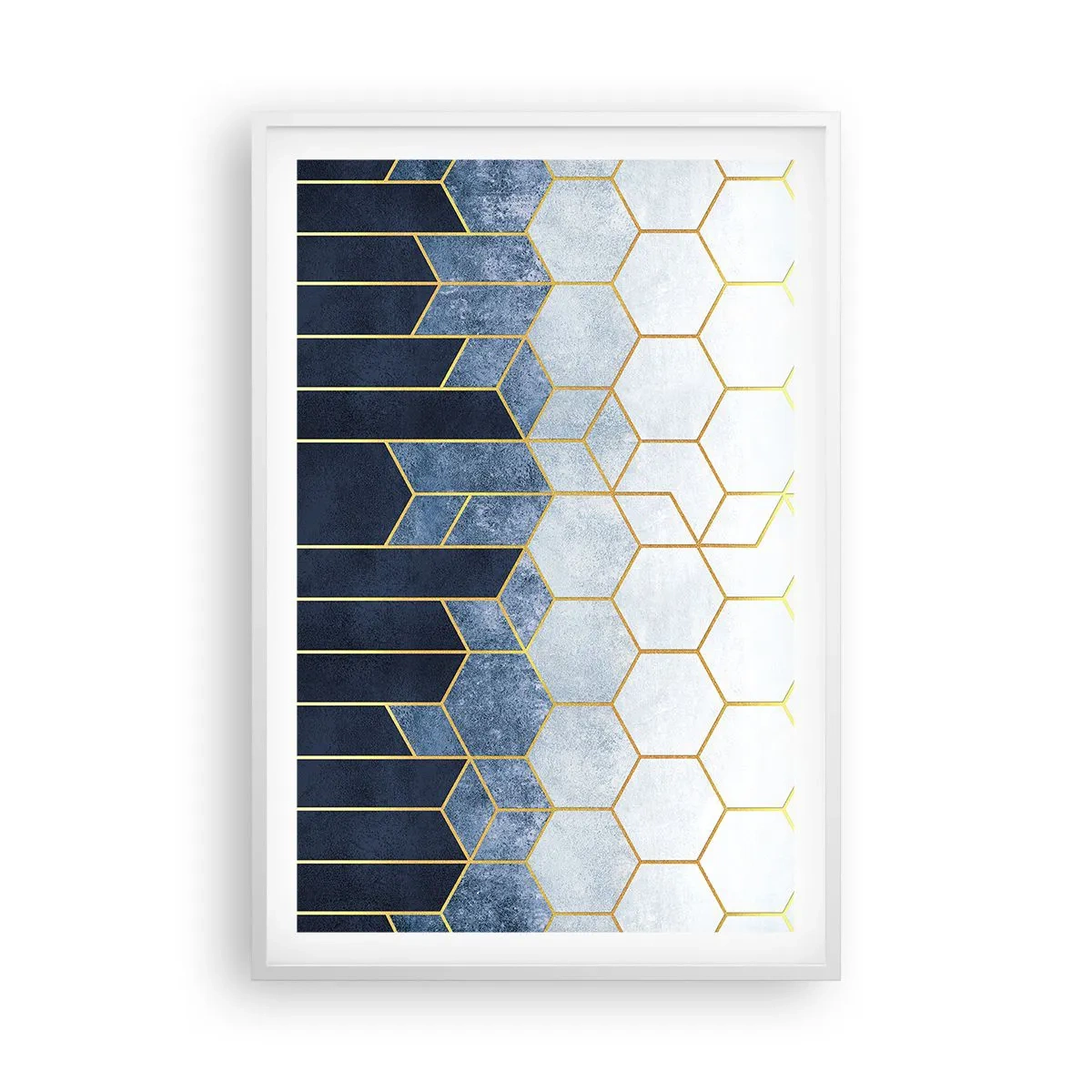 Poster in einem weißen Rahmen - Komposition im synkopischen Rhythmus - 61x91 cm